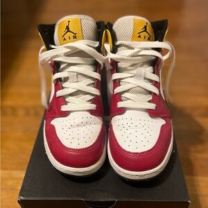 Youth Air Jordan 1 Mid SE GS “Motorsport” Size 6y- Good Condition